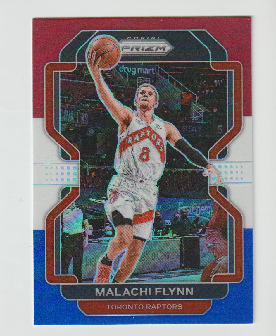 111 Malachi Flynn - Toronto Raptors Red White Blue Prizm