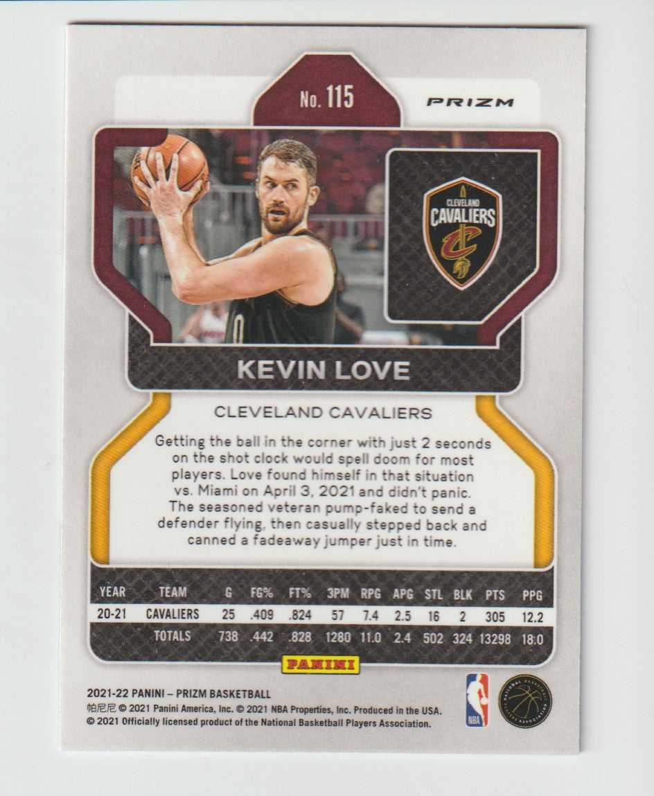 115 Kevin Love - Cleveland Cavaliers Red White Blue Prizm