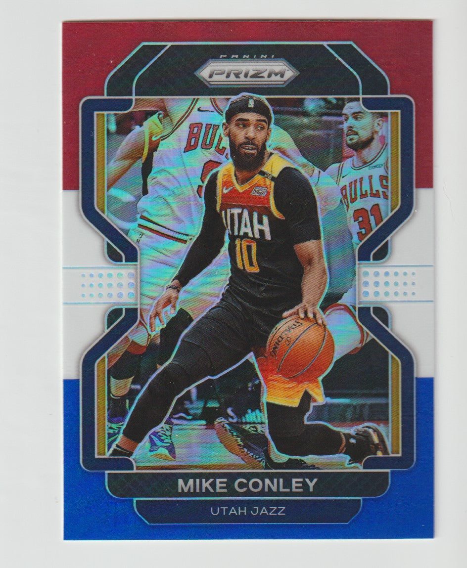 117 Mike Conley - Utah Jazz Red White Blue Prizm