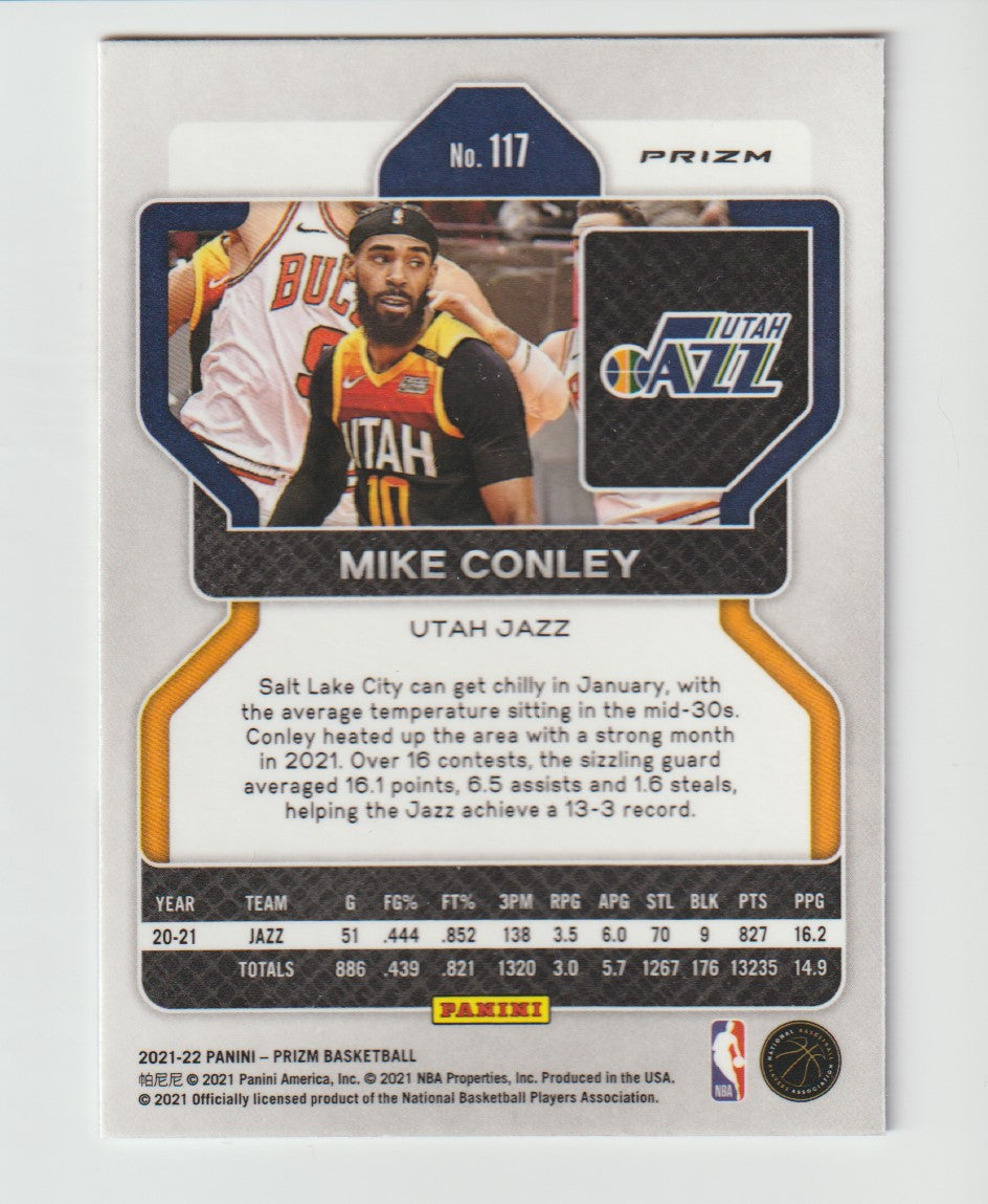 117 Mike Conley - Utah Jazz Red White Blue Prizm