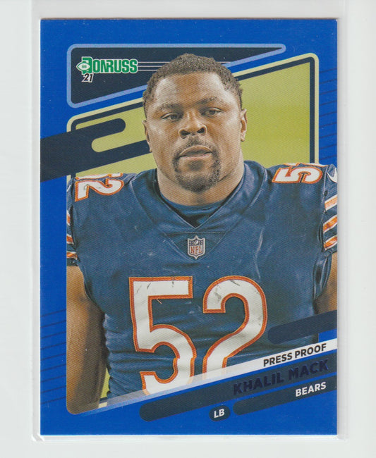 203 Khalil Mack Chicago Bears Photo Variation Press Proof Blue