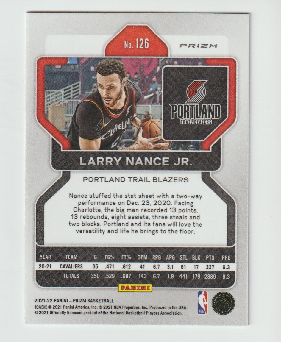126 Larry Nance Jr. - Portland Trail Blazers Red White Blue Prizm