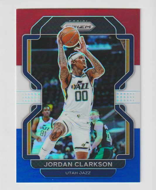 127 Jordan Clarkson - Utah Jazz Red White Blue Prizm