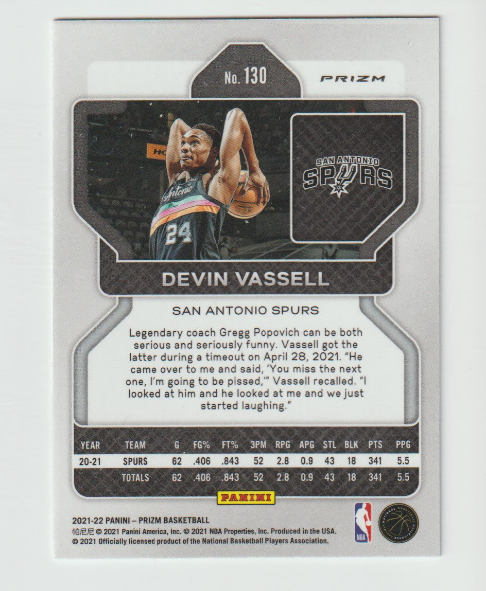 130 Devin Vassell - San Antonio Spurs Red White Blue Prizm