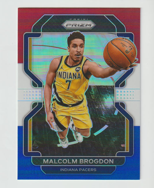 135 Malcolm Brogdon - Indiana Pacers Red White Blue Prizm