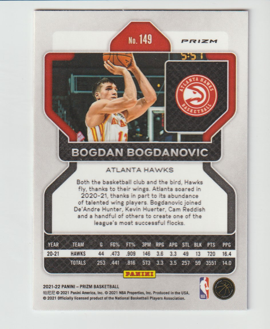 149 Bogdan Bogdanovic - Atlanta Hawks Red White Blue Prizm