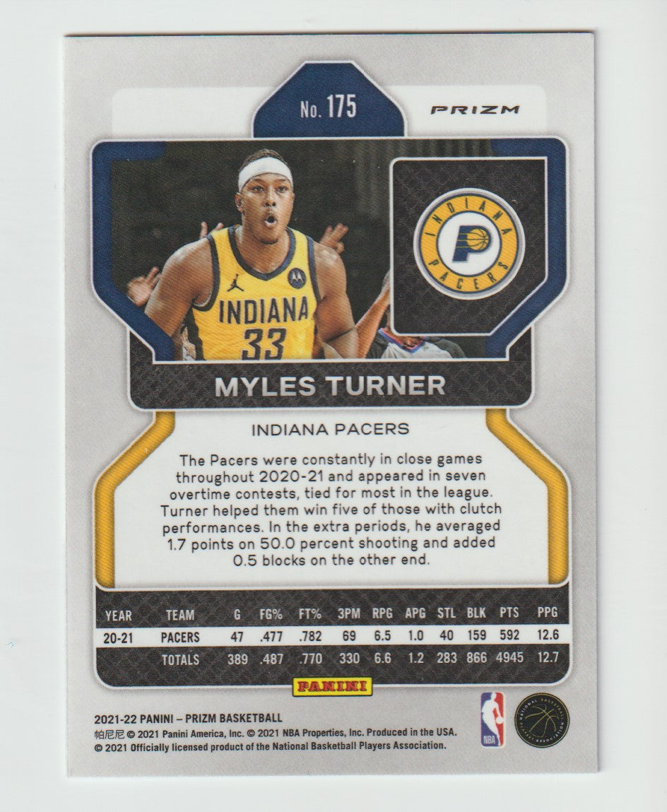 175 Myles Turner - Indiana Pacers Red White Blue Prizm