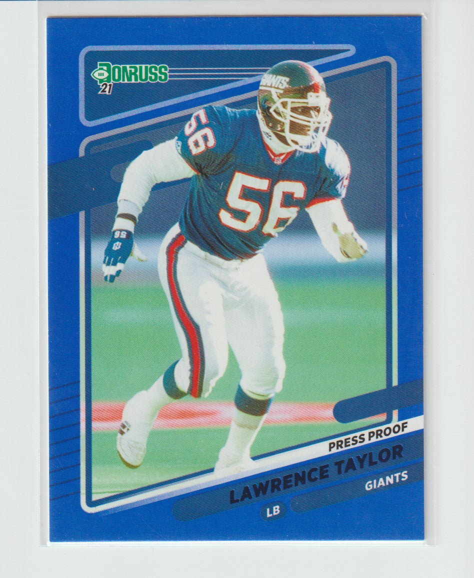 083 Lawrence Taylor NY Giants Press Proof Blue