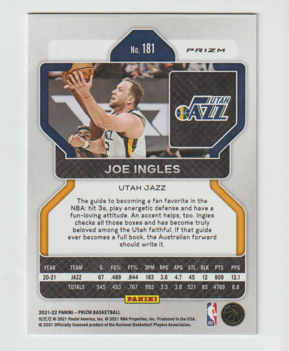 181 Joe Ingles - Utah Jazz Red White Blue Prizm