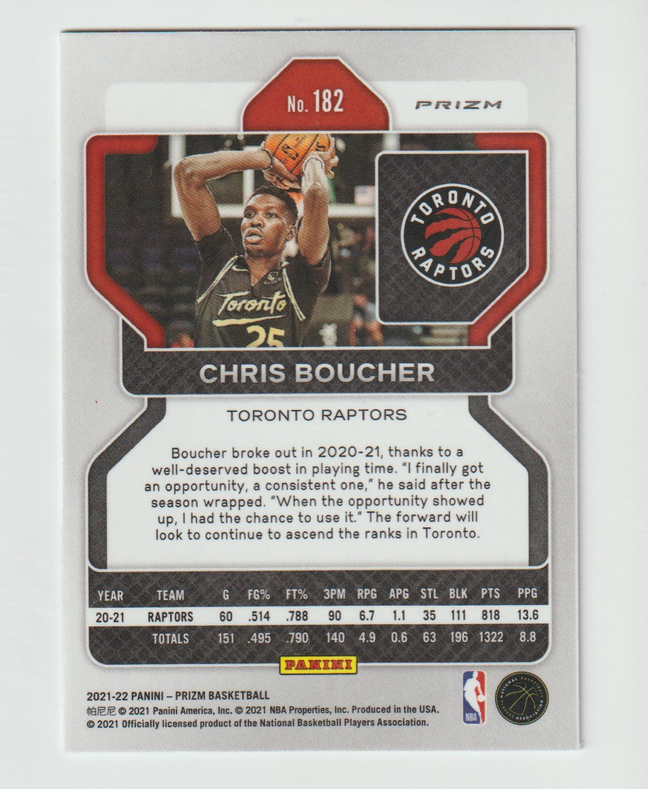 182 Chris Boucher - Toronto Raptors Red White Blue Prizm