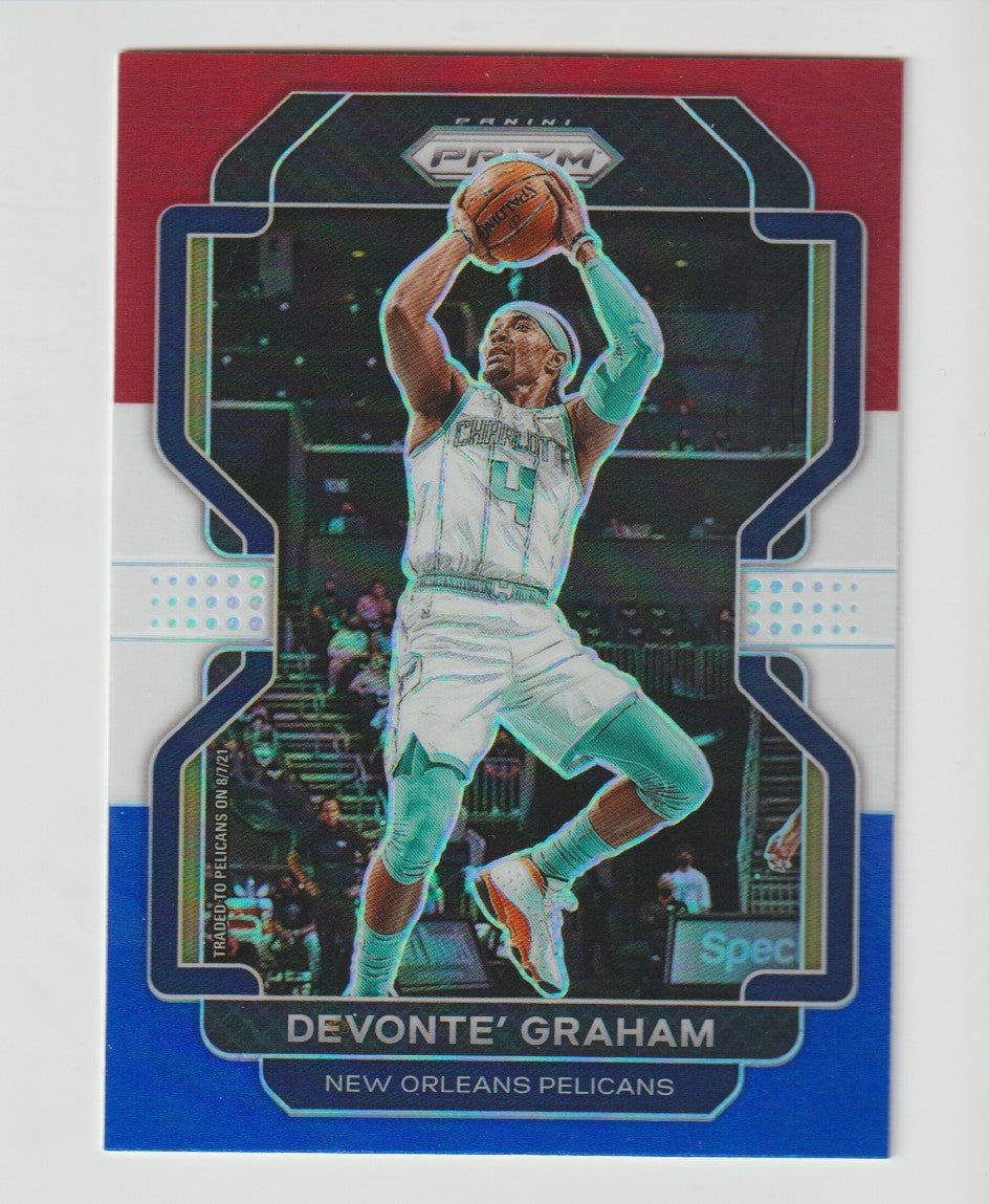 184 Devonte' Graham - New Orleans Pelicans Red White Blue Prizm
