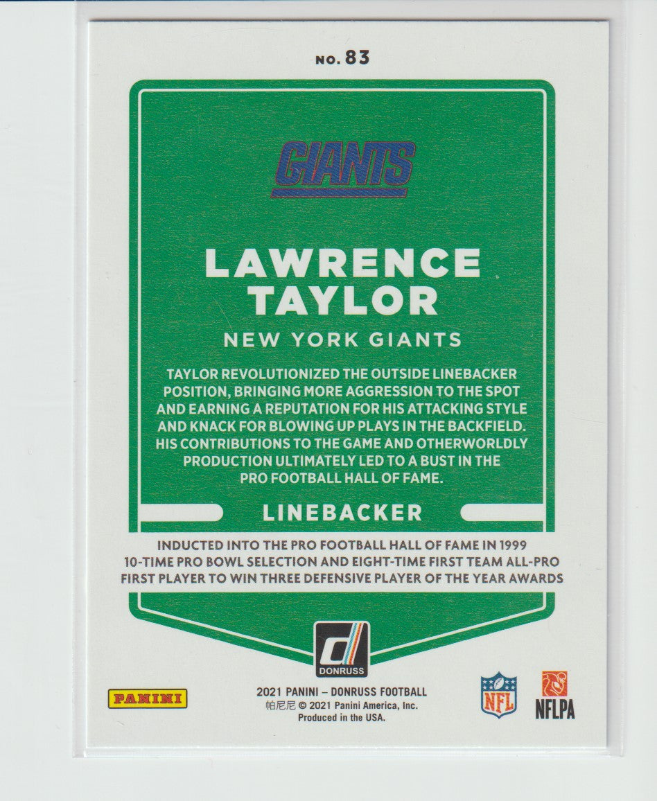 083 Lawrence Taylor NY Giants Press Proof Blue