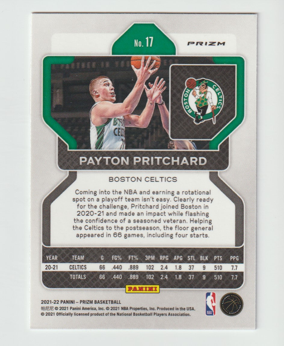 017 Payton Pritchard - Boston Celtics Red White Blue Prizm