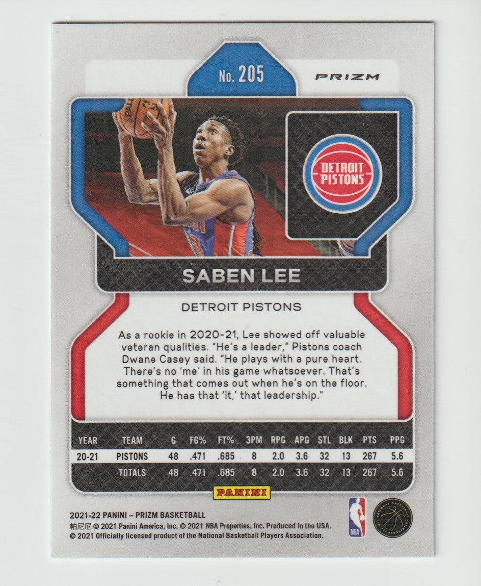 205 Saben Lee - Detroit Pistons Red White Blue Prizm