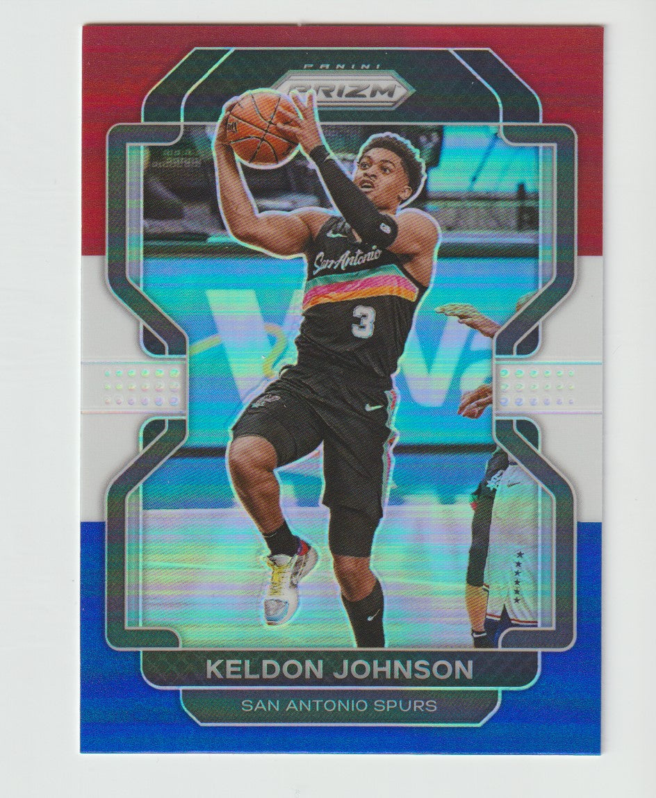 210 Keldon Johnson - San Antonio Spurs Red White Blue Prizm