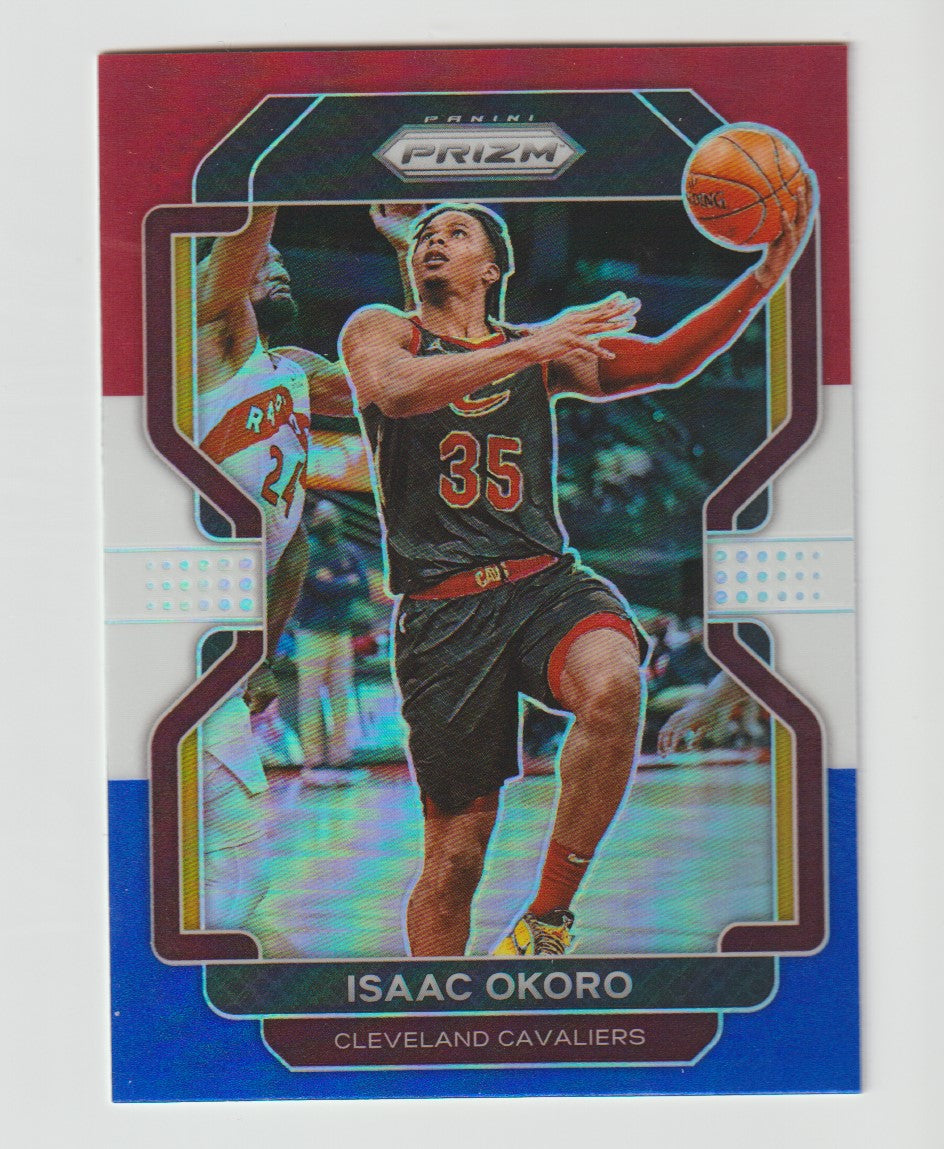 212 Isaac Okoro - Cleveland Cavaliers Red White Blue Prizm