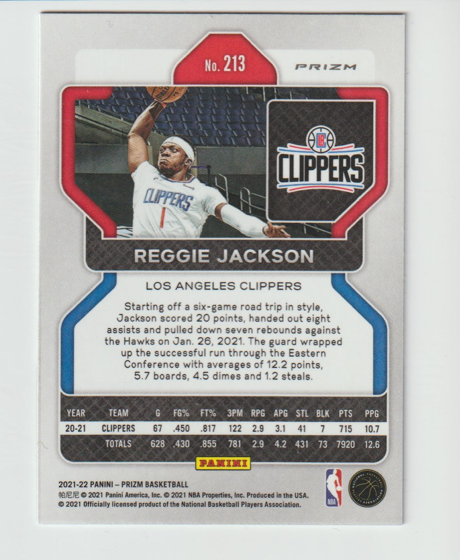 213 Reggie Jackson - Los Angeles Clippers Red White Blue Prizm