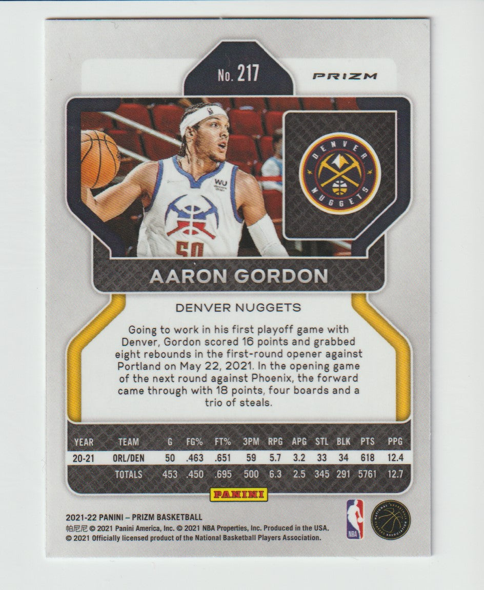 217 Aaron Gordon - Denver Nuggets Red White Blue Prizm