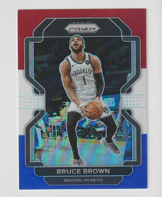 230 Bruce Brown - Brooklyn Nets Red White Blue Prizm