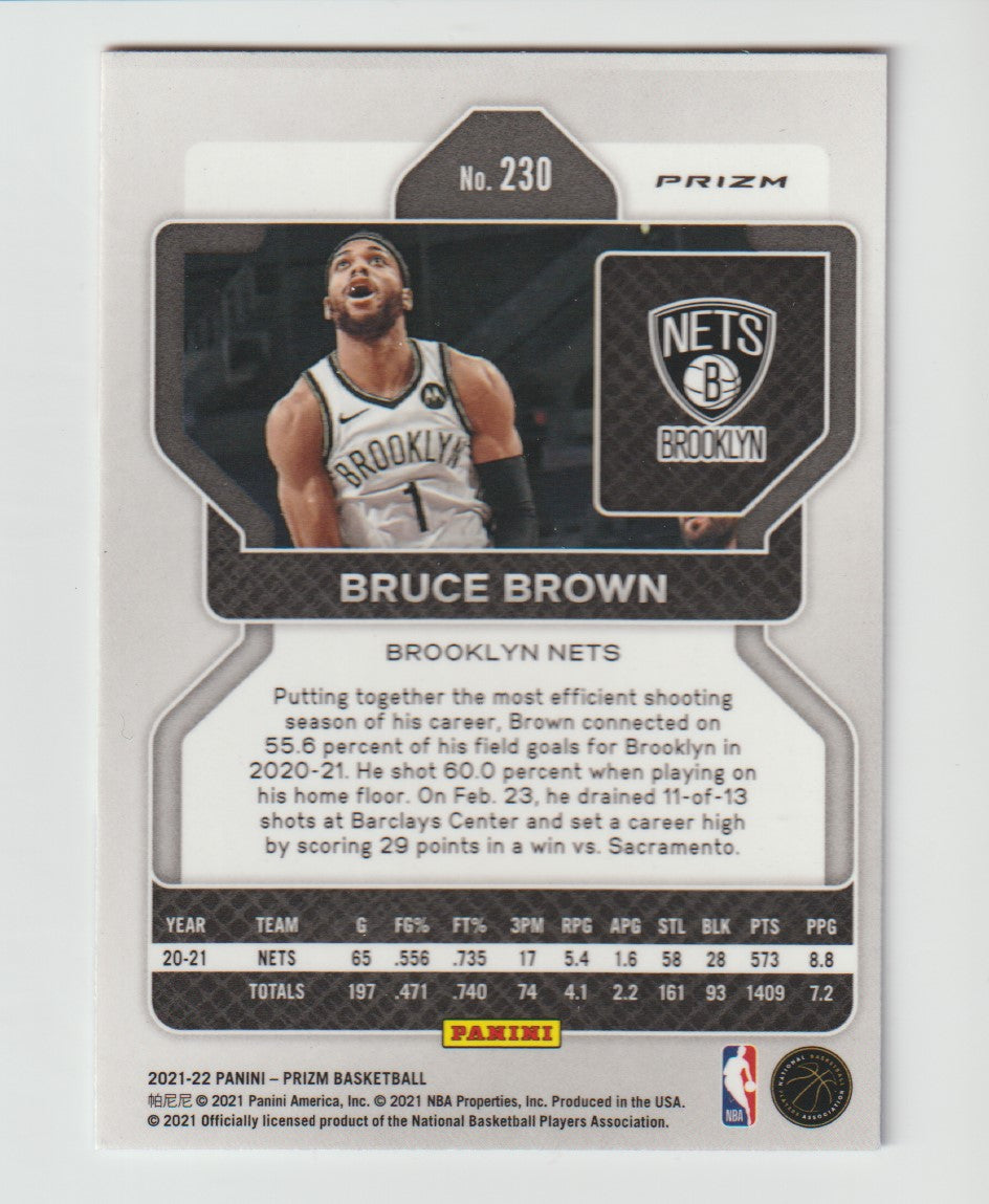 230 Bruce Brown - Brooklyn Nets Red White Blue Prizm