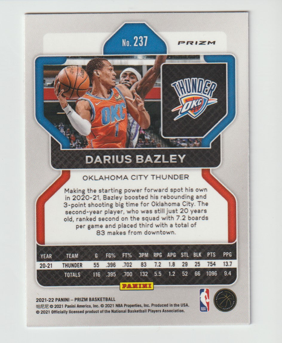 237 Darius Bazley - Oklahoma City Thunder Red White Blue Prizm
