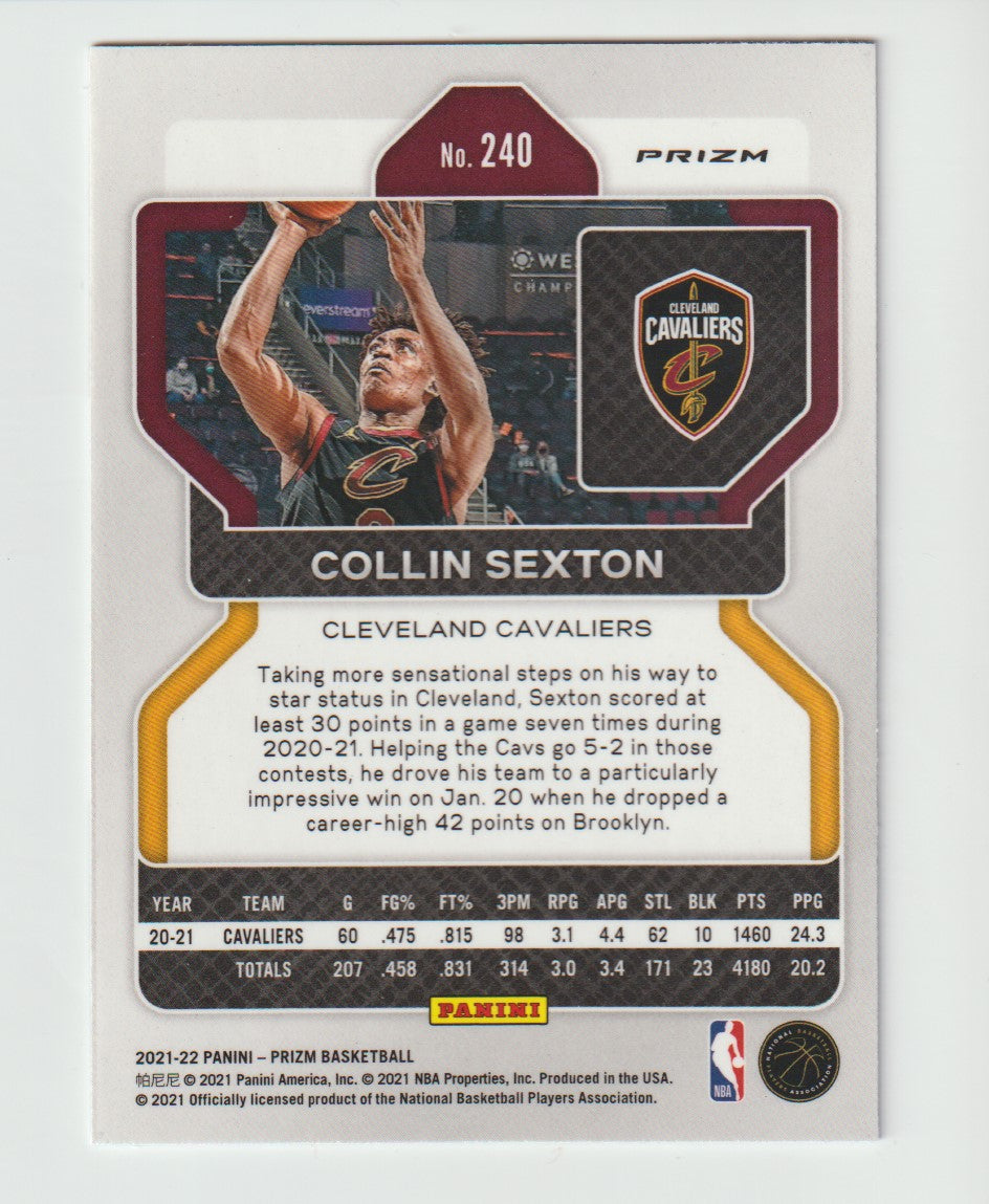 240 Collin Sexton - Cleveland Cavaliers Red White Blue Prizm