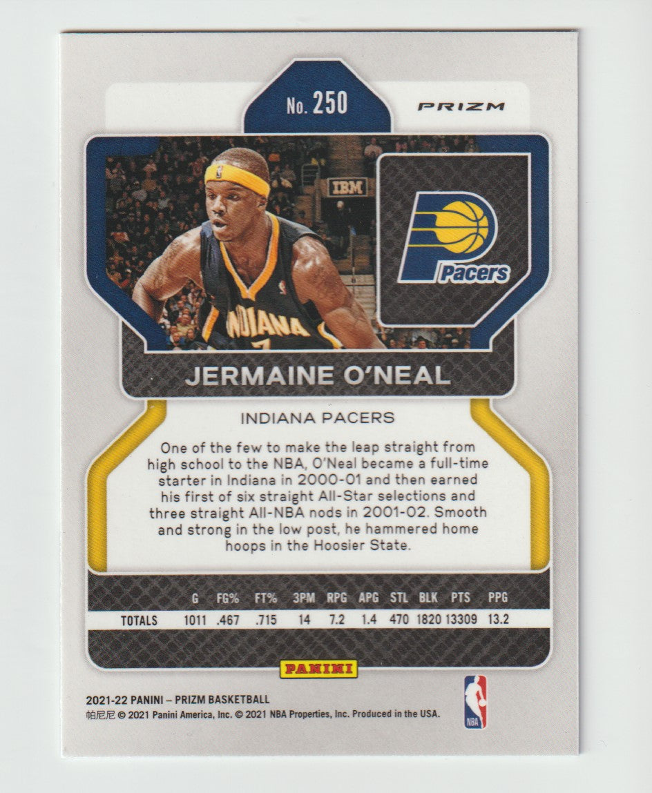 250 Jermaine O'Neal - Indiana Pacers Red White Blue Prizm