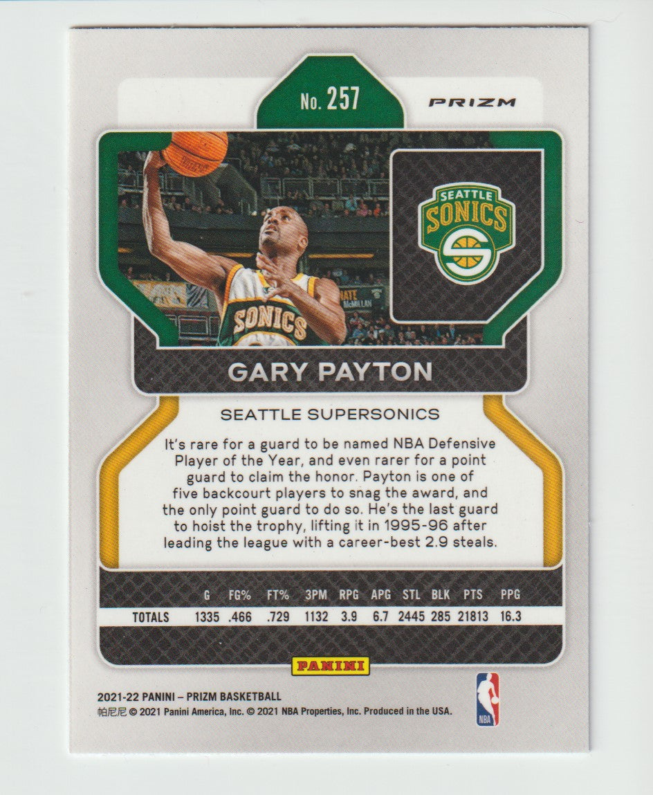 257 Gary Payton - Seattle Supersonics Red White Blue Prizm