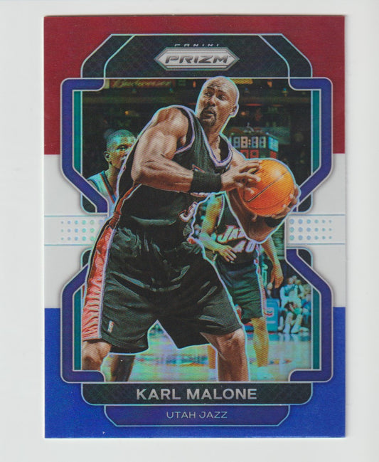 259 Karl Malone - Utah Jazz Red White Blue Prizm