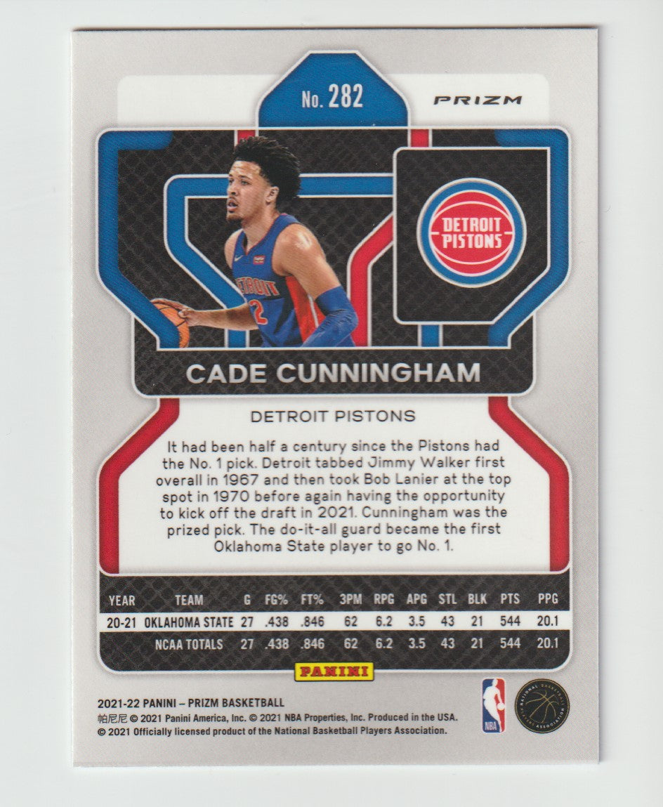 282 Cade Cunningham - Detroit Pistons Red White Blue Prizm