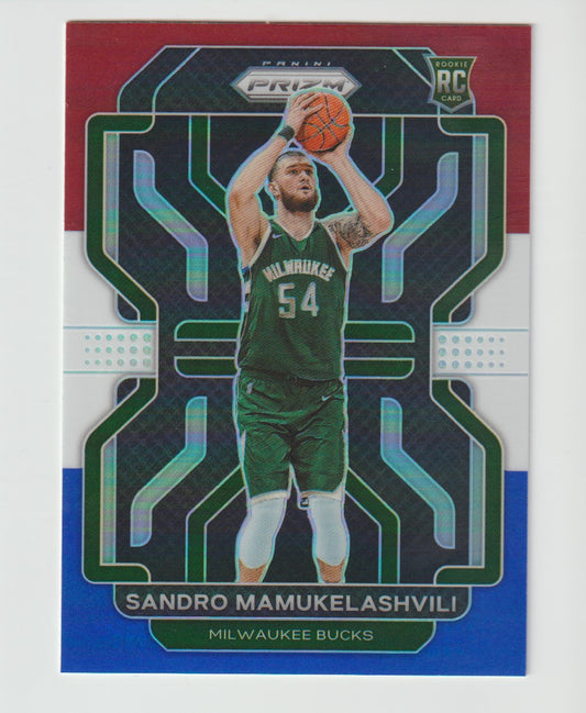 293 Sandro Mamukelashvili - Milwaukee Bucks Red White Blue Prizm