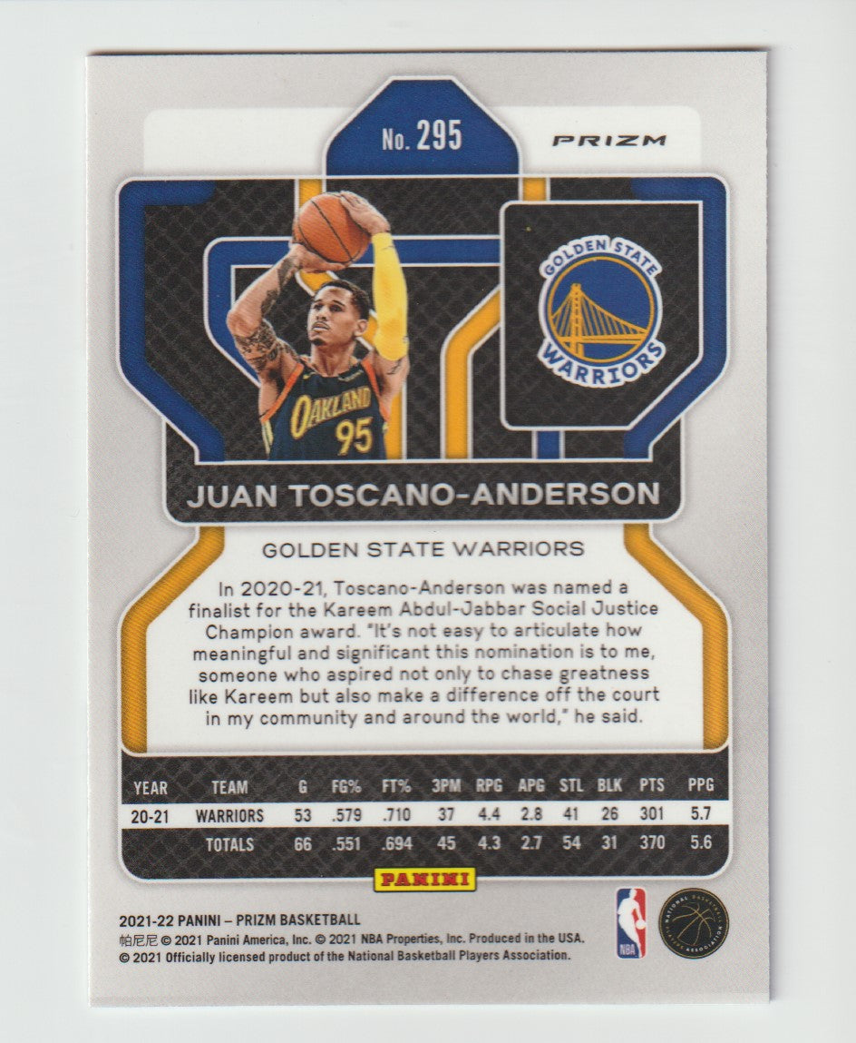 295 Juan Toscano-Anderson - Golden State Warriors Red White Blue Prizm