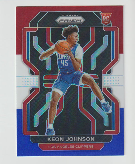 326 Keon Johnson - Los Angeles Clippers Red White Blue Prizm