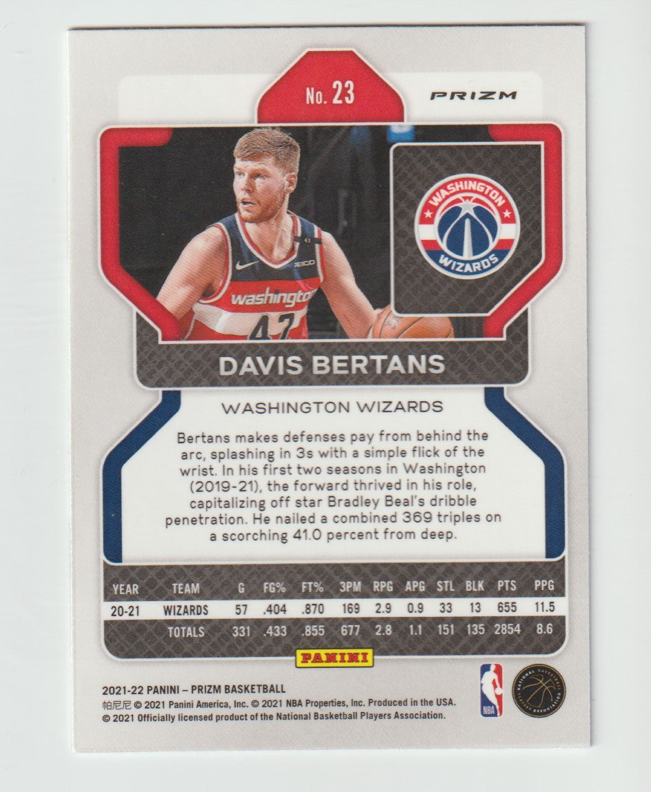 023 Davis Bertans - Washington Wizards Red White Blue Prizm