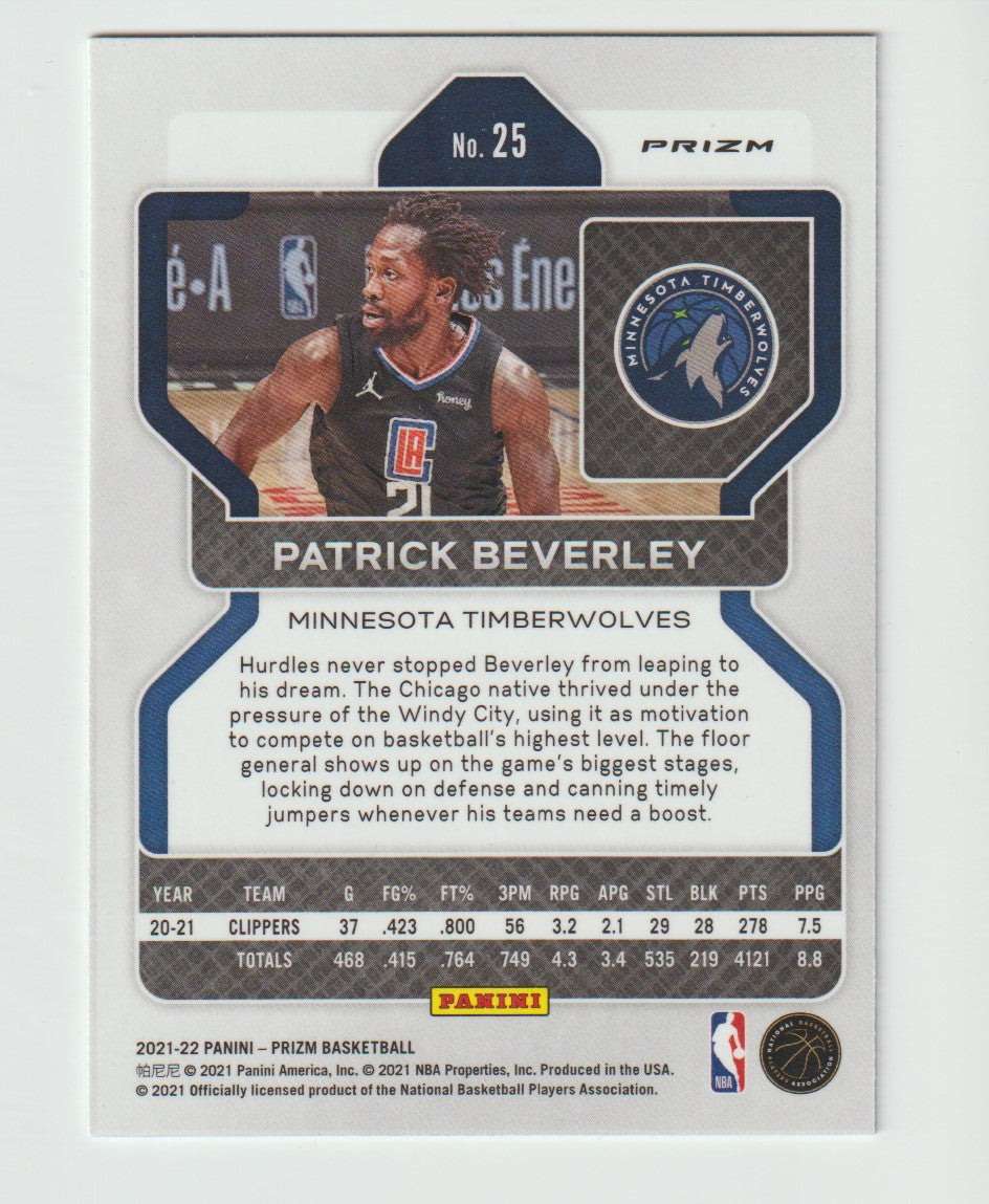 025 Patrick Beverley - Minnesota Timberwolves Red White Blue Prizm