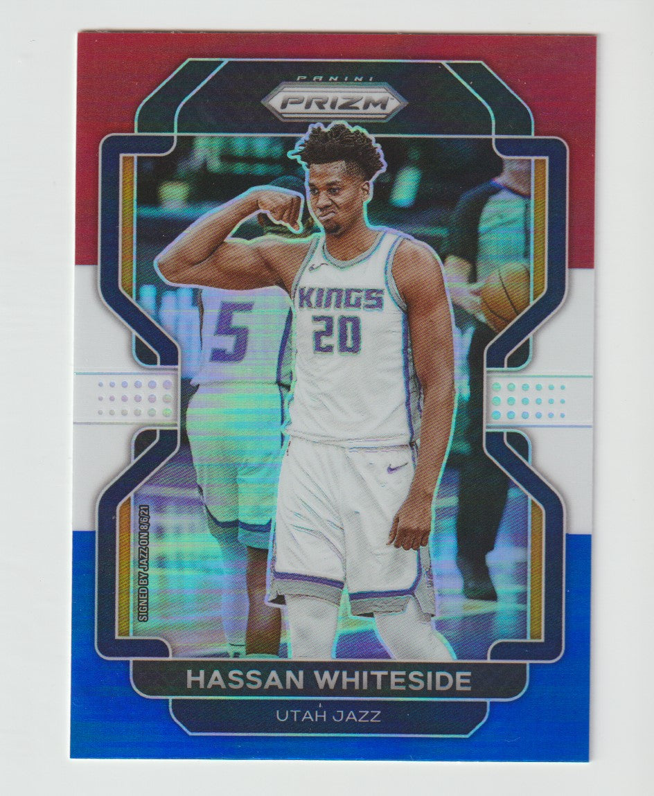 029 Hassan Whiteside - Utah Jazz Red White Blue Prizm