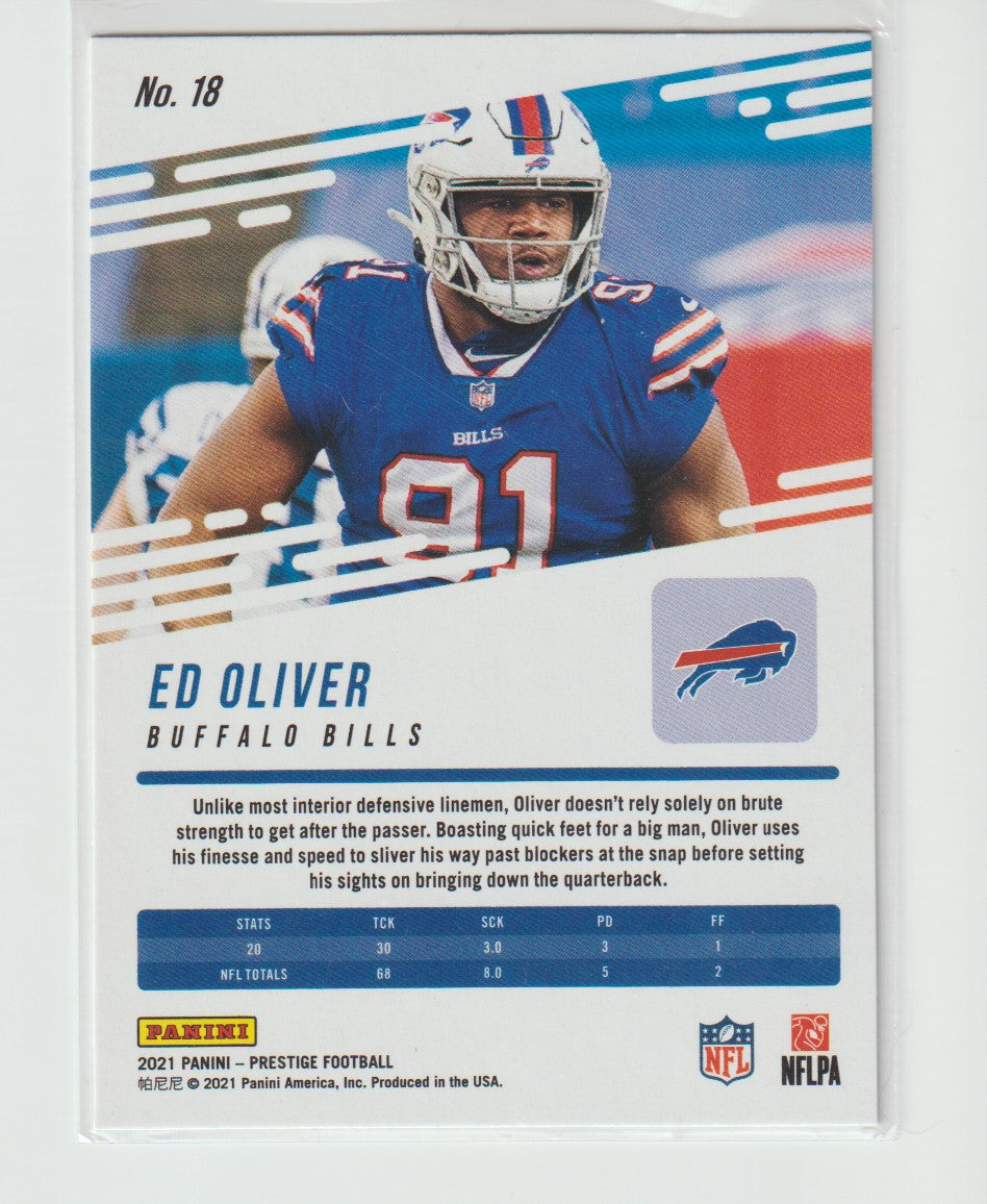 Xtra Points 018 Ed Oliver Buffalo Bills  Sunburst