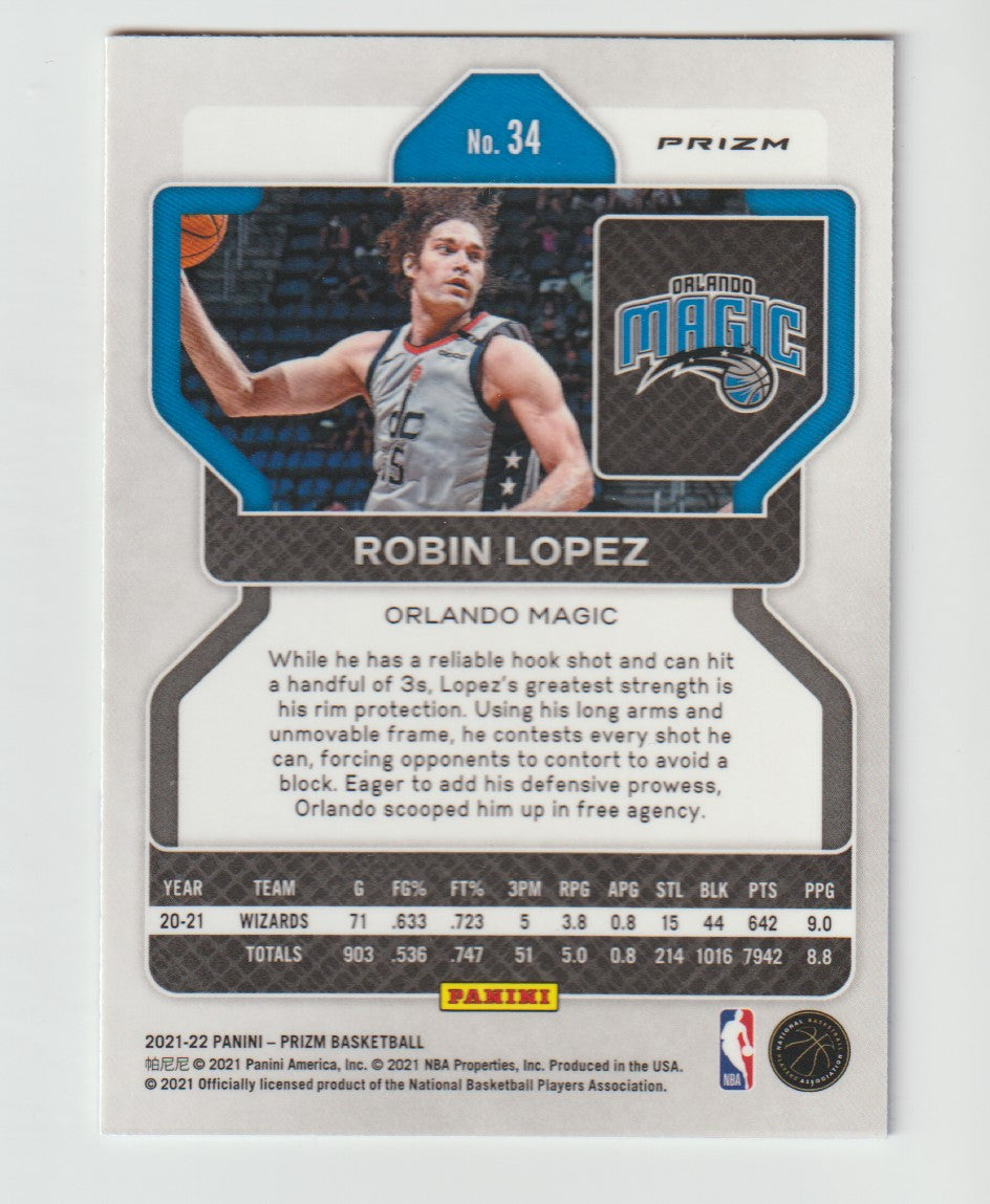 034 Robin Lopez - Orlando Magic Red White Blue Prizm