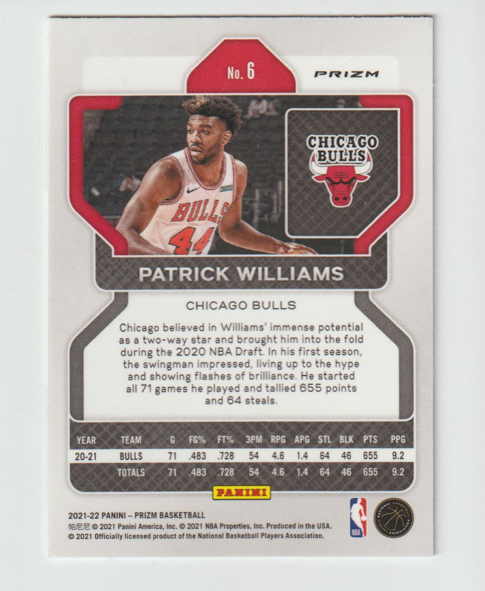 006 Patrick Williams - Chicago Bulls Red White Blue Prizm