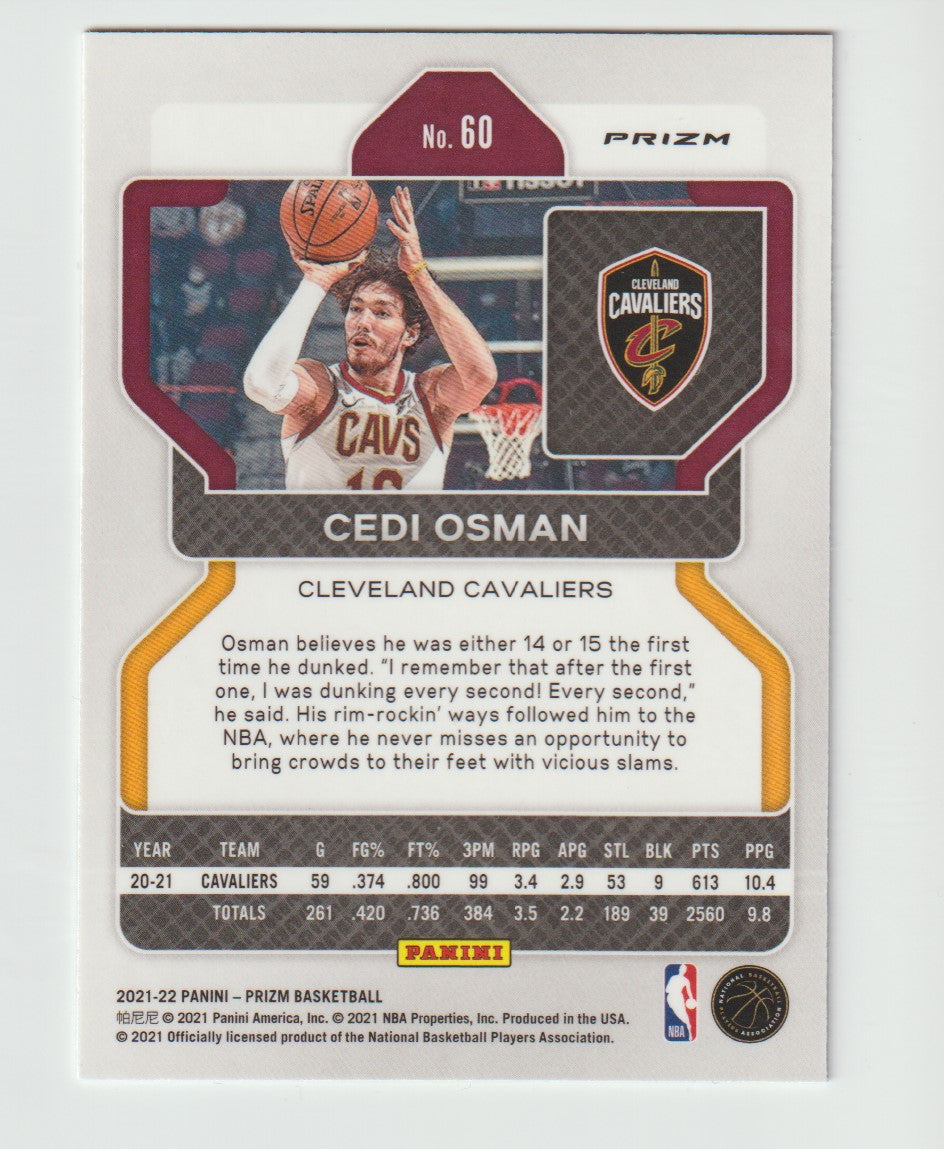 060 Cedi Osman - Cleveland Cavaliers Red White Blue Prizm