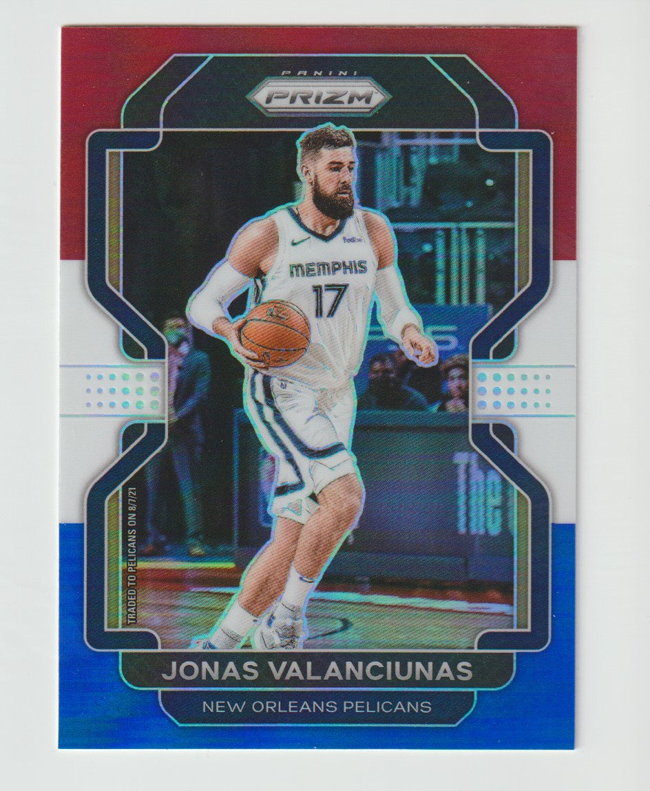 062 Jonas Valanciunas - New Orleans Pelicans Red White Blue Prizm