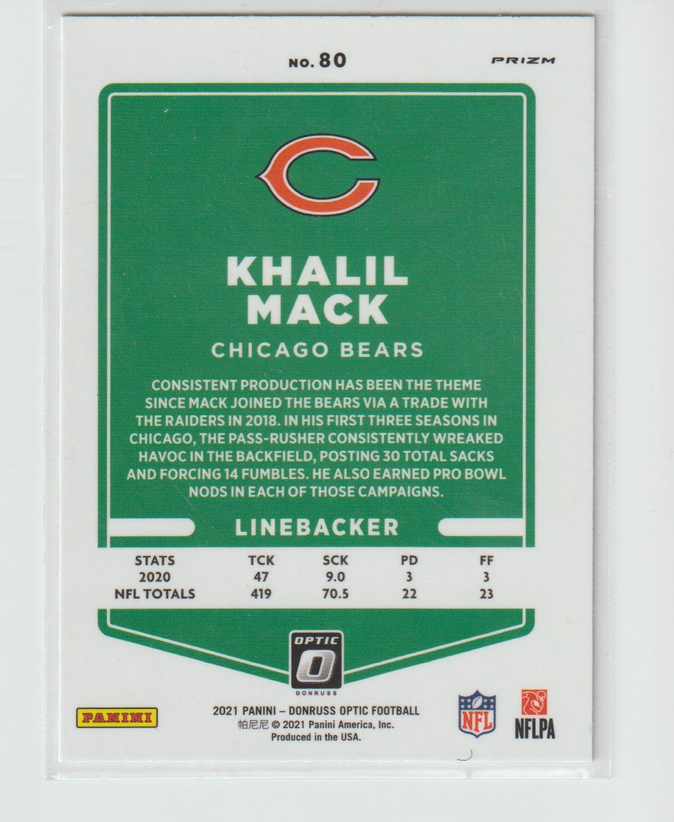 080 Khalil Mack Chicago Bears Freedom Parallel