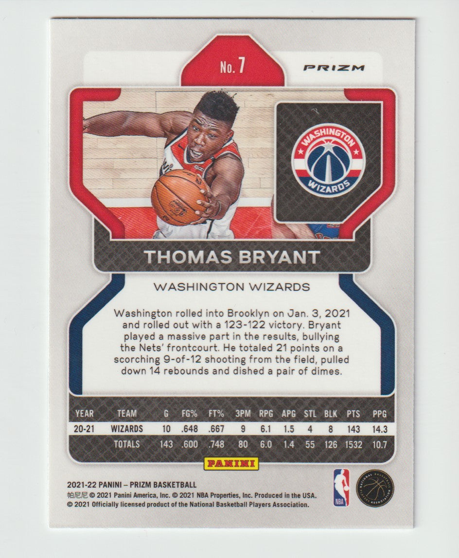 007 Thomas Bryant - Washington Wizards Red White Blue Prizm