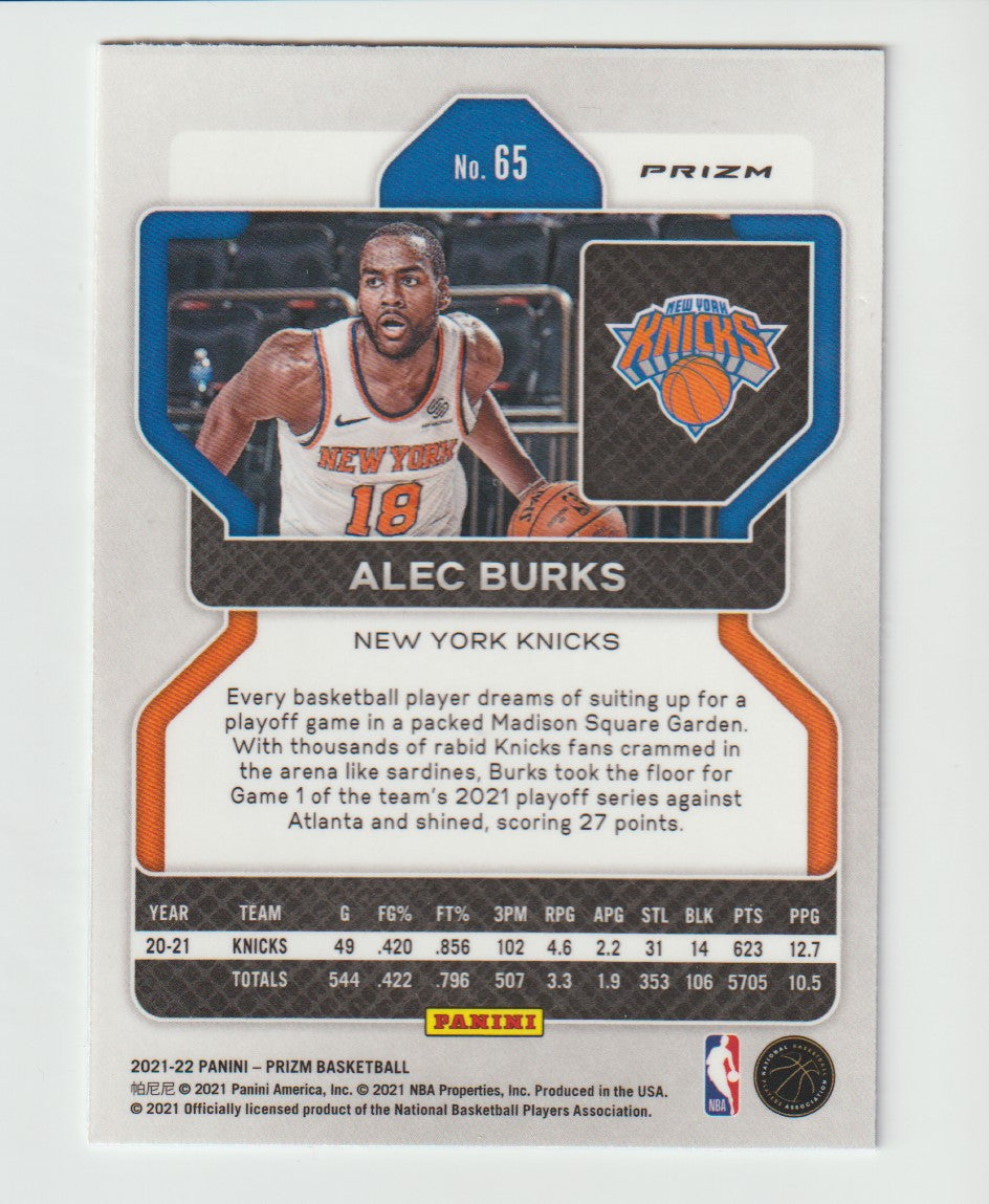 065 Alec Burks - New York Knicks Red White Blue Prizm