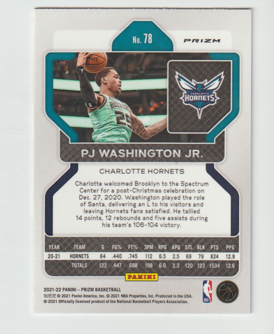 078 PJ Washington Jr. - Charlotte Hornets Red White Blue Prizm
