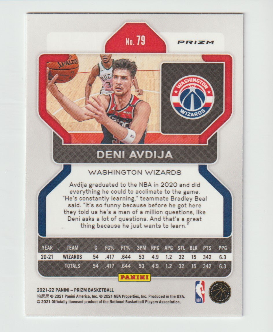 079 Deni Avdija - Washington Wizards Red White Blue Prizm