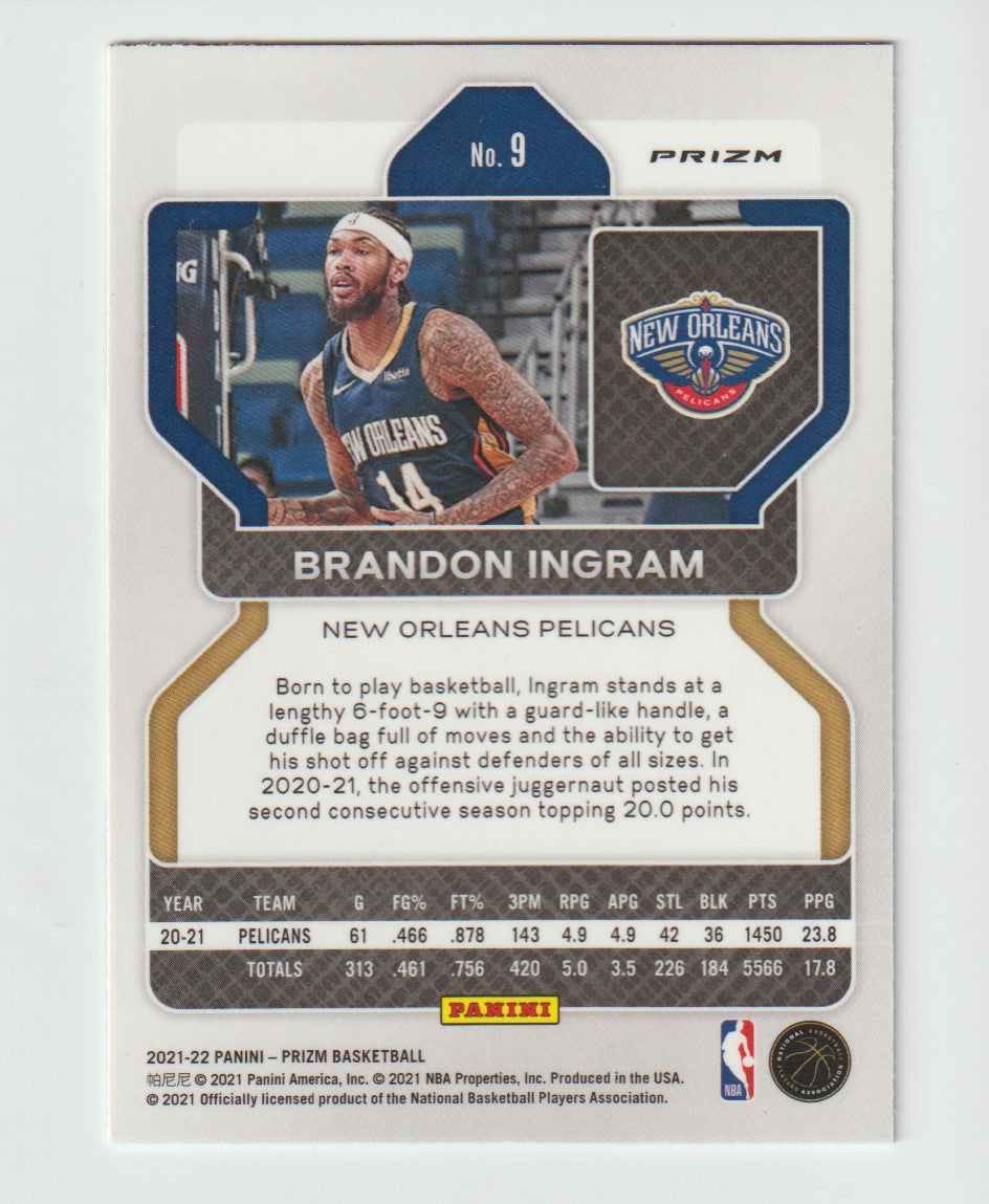 009 Brandon Ingram - New Orleans Pelicans Red White Blue Prizm