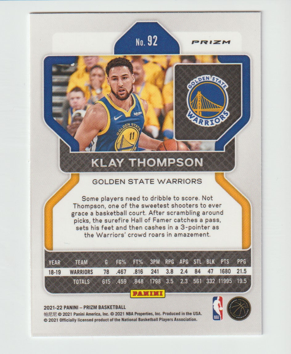 092 Klay Thompson - Golden State Warriors Red White Blue Prizm