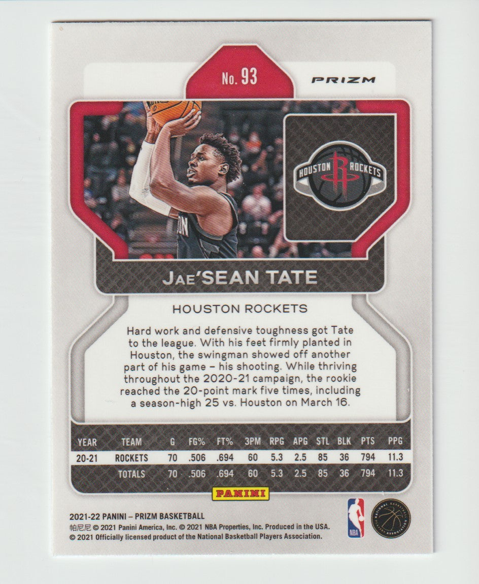 093 Jae'Sean Tate - Houston Rockets Red White Blue Prizm