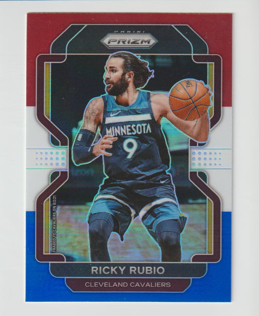 096 Ricky Rubio - Cleveland Cavaliers Red White Blue Prizm